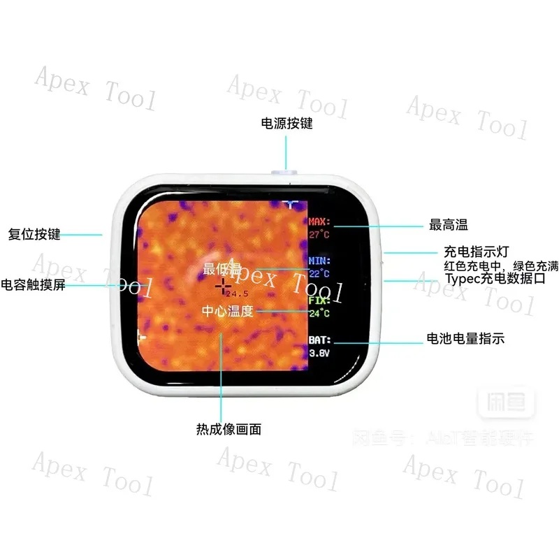 320 * 240 touch screen mini po - Underfloor Heating Thermal Detector ulasan dan harga