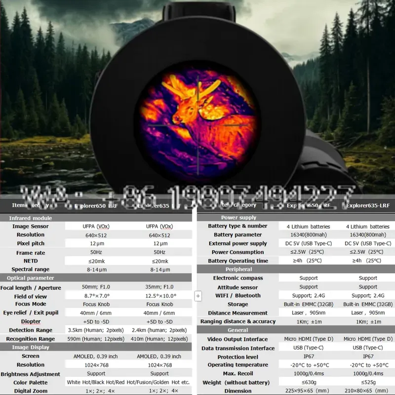 Night Vision Scope with 1000m  - Hunting Thermal Imaging Scope ulasan dan harga