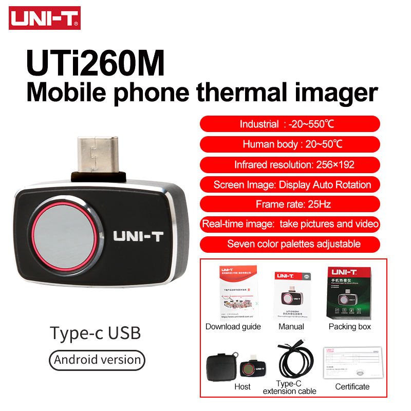 UNI-T Thermal Imager For Mobil - Thermal Imaging Camera 256X192 ulasan dan harga